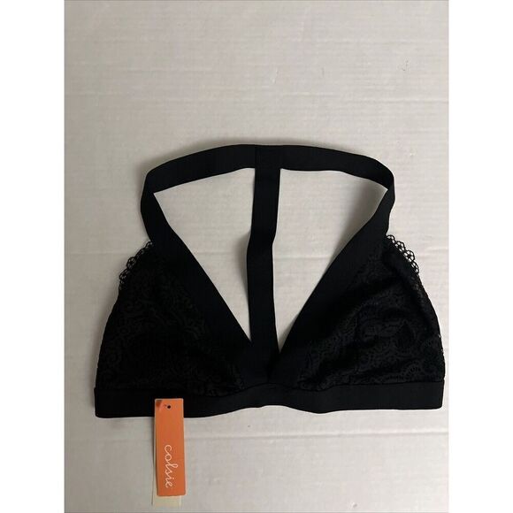 Colsie Sz Medium Black Bra Pullover Racerback No Padding Wireless - Picture 1 of 8